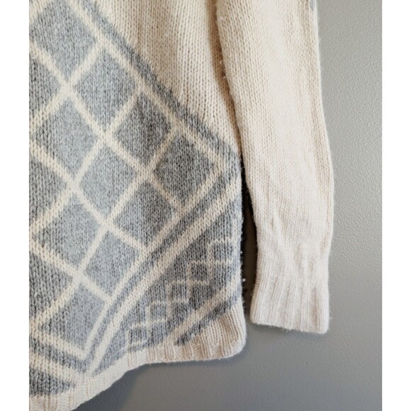 J.Crew Size Medium Wool Sweater Womens Cashmere Knit Pullover Cream Crew Neck LS - Picture 3 of 5